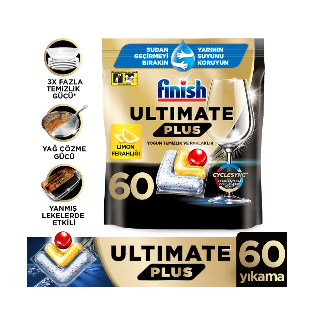 FINISH ULTIMATE PLUS HEPSİ BİR ARADA LİMON FERAHLIĞI 60'LIBULAŞIK MAKİNESİ ÜRÜNLERİMarkasızB0068 3209071