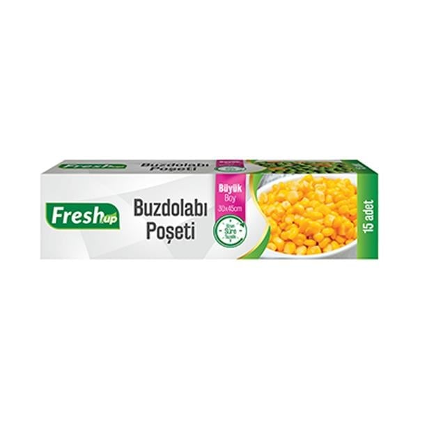 FRESH UP BUZDOLABI POŞETİ BÜYÜK BOY 30x45 15 ADETBUZDOLABI POŞETİFRESH UPFRESHUPB