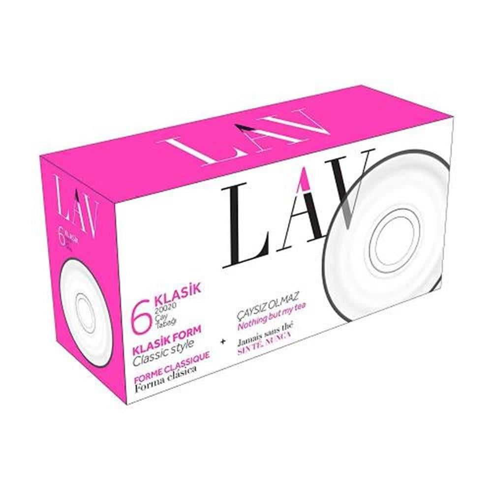 LAV 20020F ÇAY TABAĞI DÜZ 6'LIcam ürünleriLAVL8692952059964