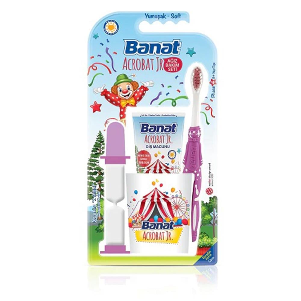 BANAT ACROBAT JR. AĞIZ BAKIM SETİ YUMUŞAKDİŞ FIRÇASIBANAT8.35.514460