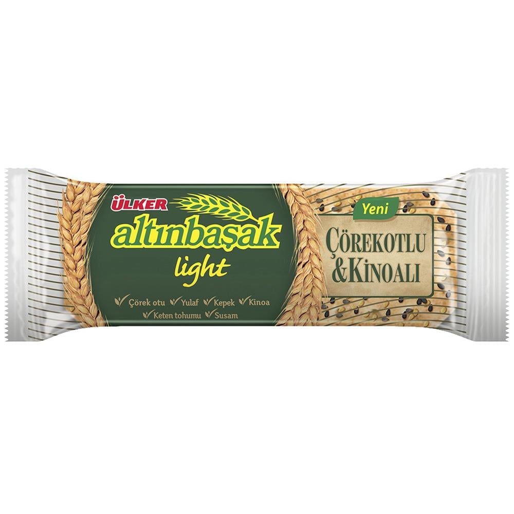 ÜLKER ALTINBAŞAK ÇÖREKOTLU VE KİNOALI KRAKER 40 GRFORM BİSKÜVİÜLKER0011609