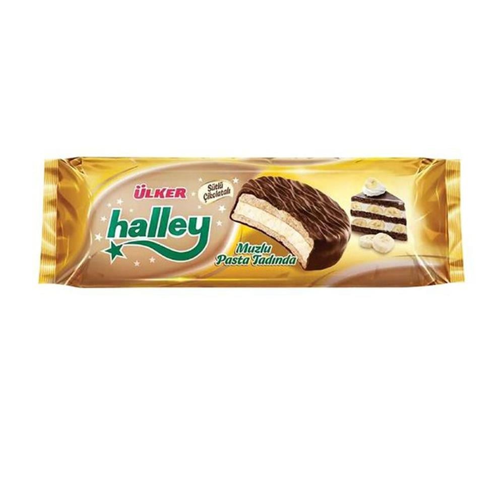ÜLKER HALLEY MUZLU PASTA 210 GRKAPLAMALI BİSKÜVİÜLKER0039507