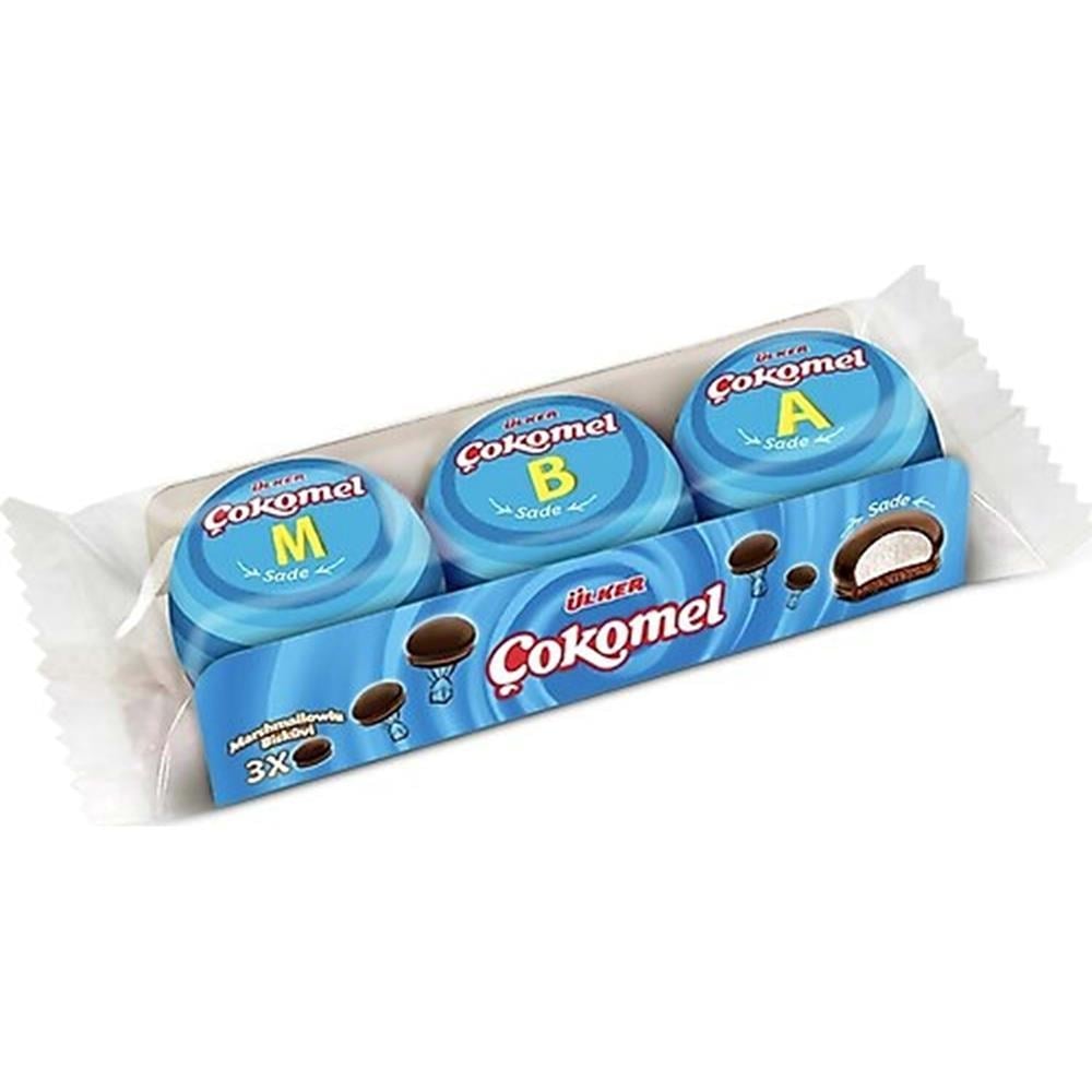 ÜLKER ÇOKOMEL MARSHMALLOWLU SADE 3x12GKAPLAMALI BİSKÜVİÜLKER131200