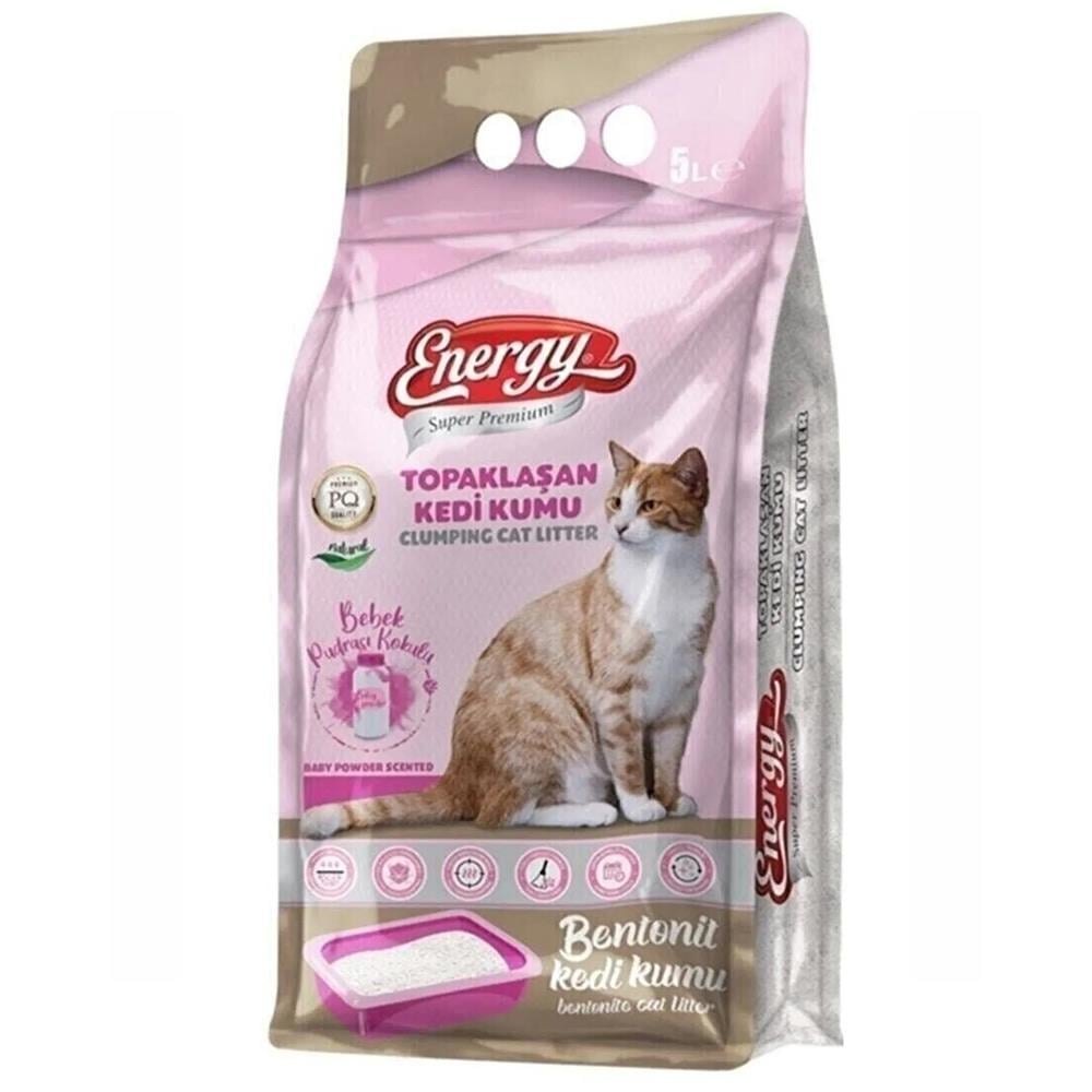 ENERGY KEDİ KUMU PEMBE BEBEK PUDRASI KOKULU 5LTKEDİ KUMUENERGY2960