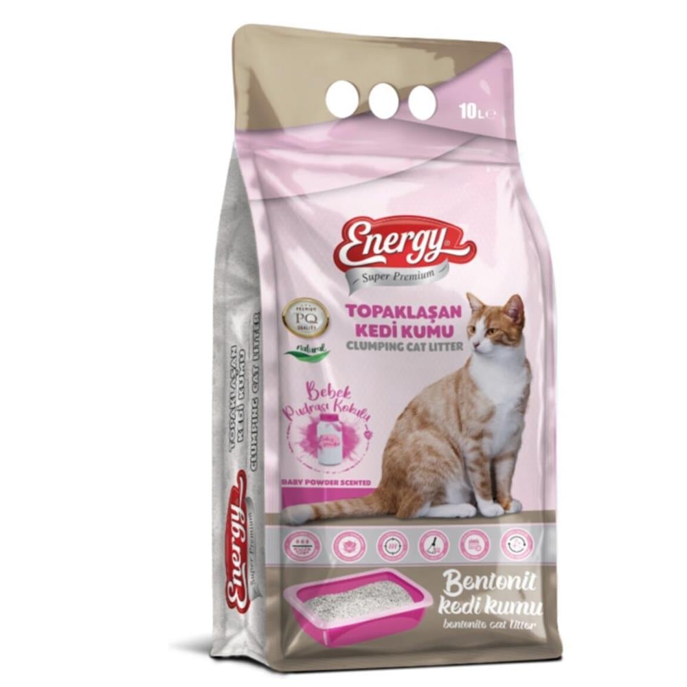 ENERGY KEDİ KUMU PEMPE BEBEK PUDRASI KOKOLU 10 LTKEDİ KUMUENERGY3650