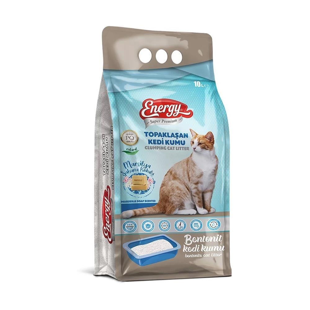 ENERGY KEDİ KUMU MAVİ MARSİLYA  SABUNU 10 LTKEDİ KUMUENERGY3651