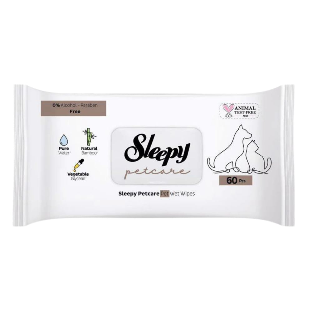 SLEEPY PETCARE ISLAK BAKIM HAVLUSU 60 LIKEDİ KUMUSLEEPY28004655
