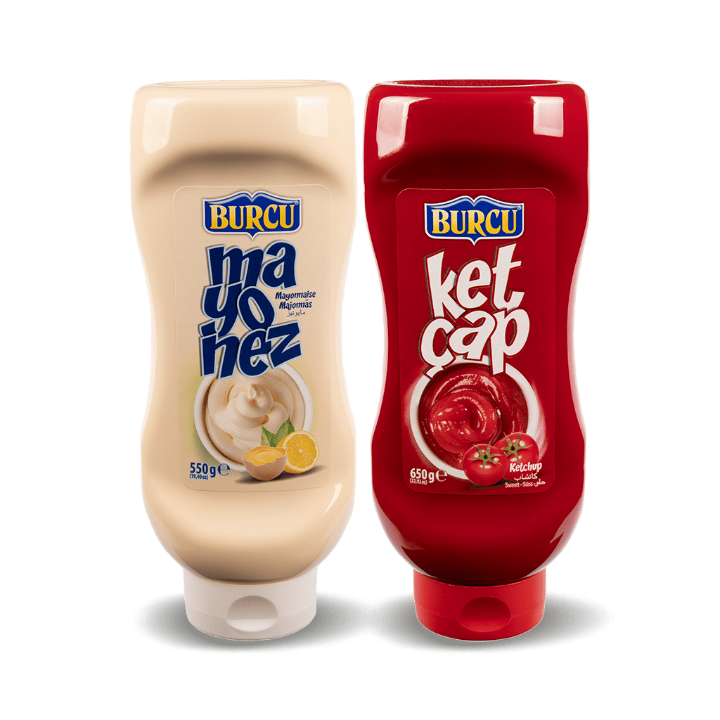 BURCU KETÇAP( 650 GR ) + MAYONEZ( 550 GR ) BİTİRİM İKİLİKETÇAPBURCU1909