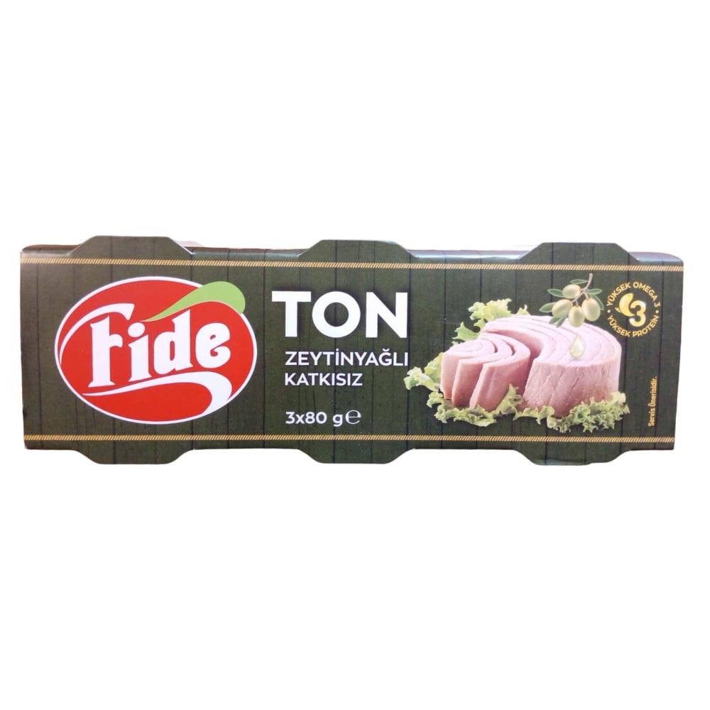 FİDE TON BALIĞI ZEYTİNYAĞLI 3*80 GRKONSERVEFİDE4913