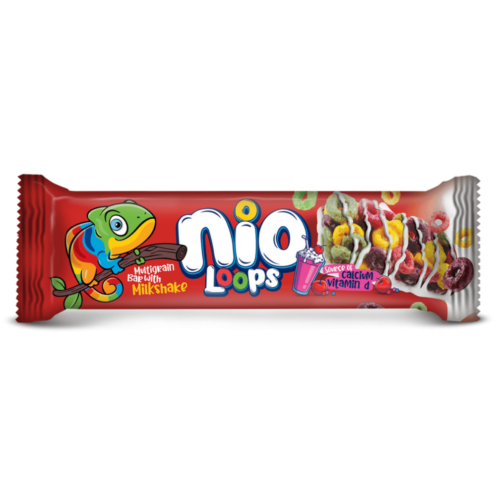 NİO LOOPS SÜTLÜ KAPLAMALI MİLKSHAKE ER.TAHIL BAR 23GRMEYVA BARMarkasızR10112