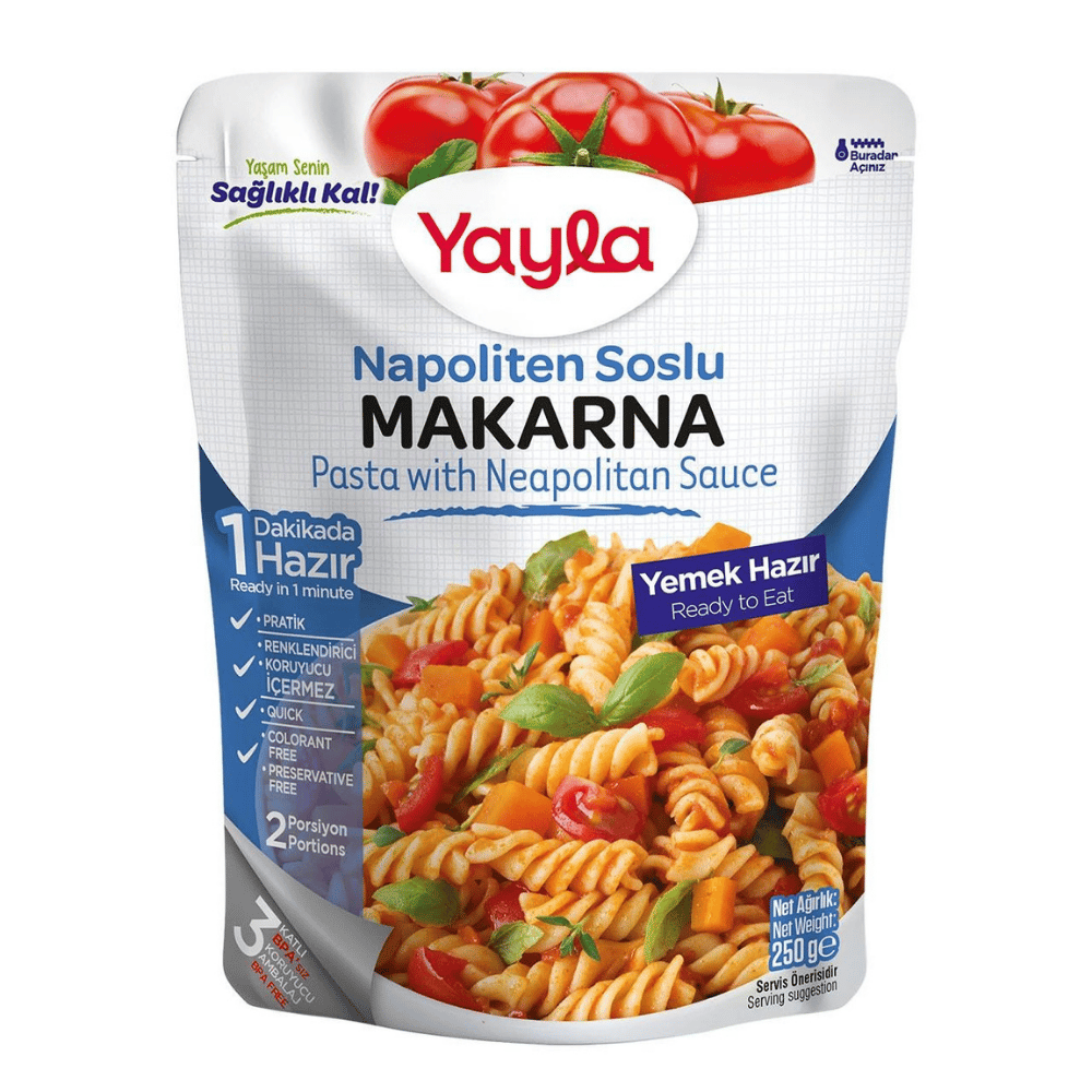YAYLA NAPOLİTEN SOSLU MAKARNA 250 GRSIVI BULAŞIK DETEJANIYAYLA1 702