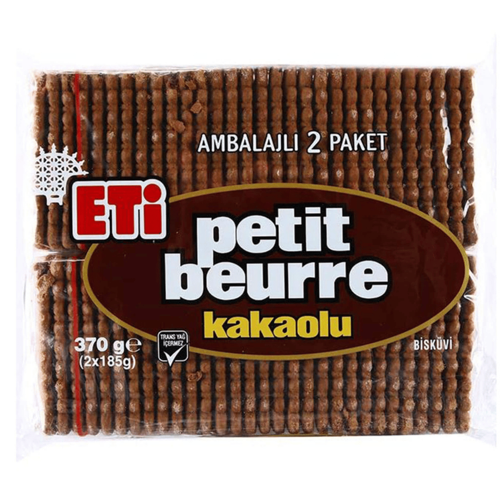 ETİ PETİT BEURRE KAKAOLU 370 GRSÜTLÜ ÇİKOLATAETİ1811900