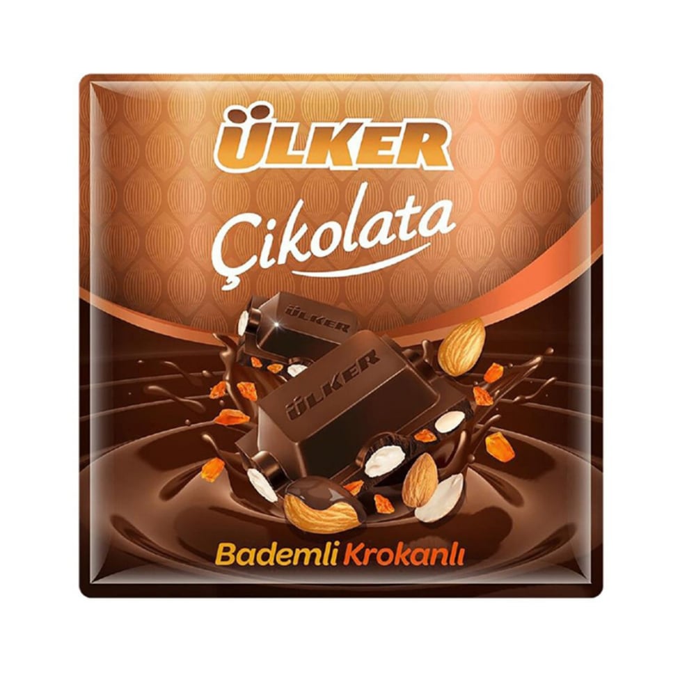 ÜLKER KARE ÇİKOLATA BAL BAL BADEMLİ VE KARAMEL KROKANLI 60 GRSÜTLÜ ÇİKOLATAÜLKER0151905