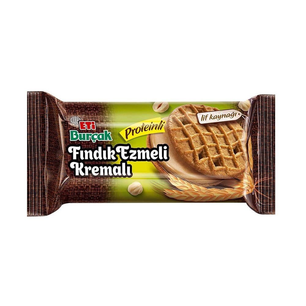 ETİ BURÇAK FINDIK EZMELİ KREMALI 158 GRTATLI BİSKÜVİETİ2129600