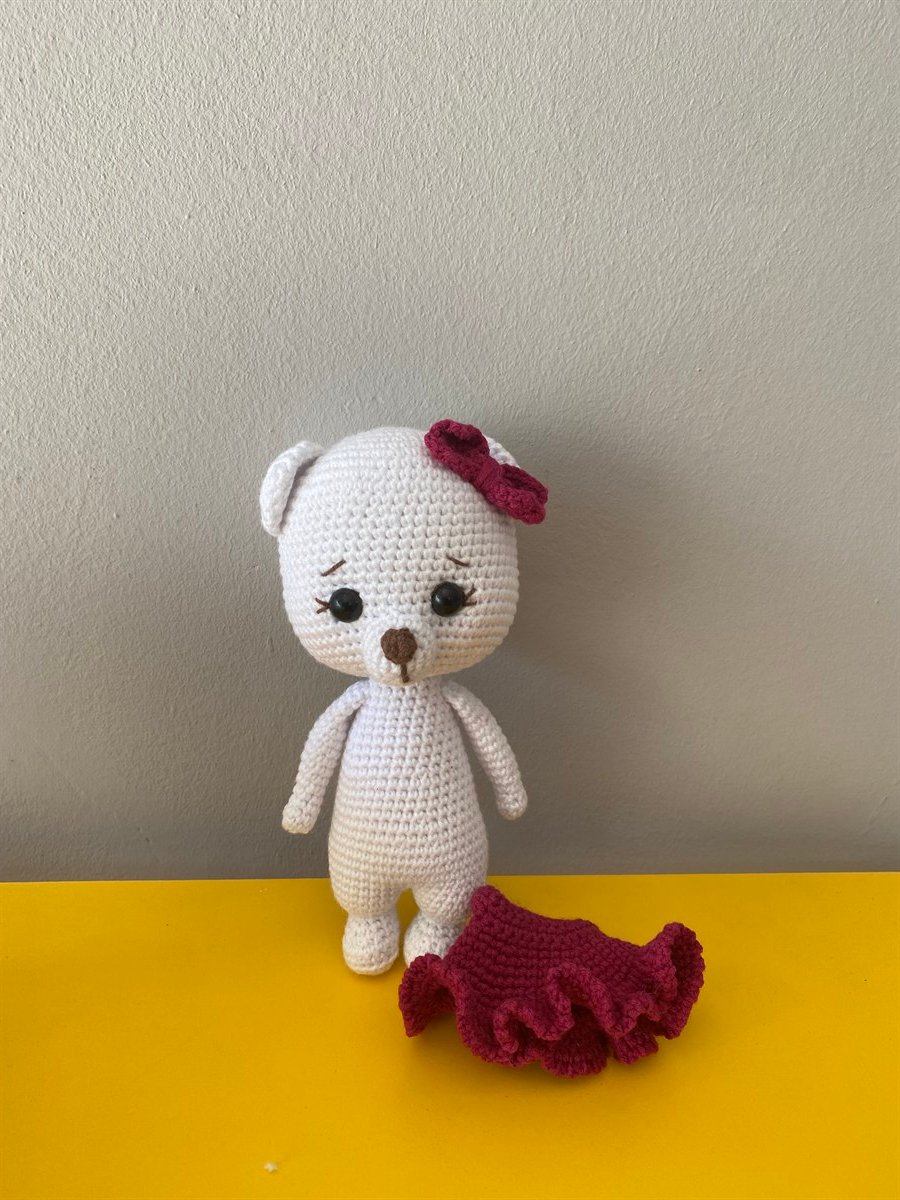 Jaju Baby Amigurumi Elbiseli Köpek 22 cm