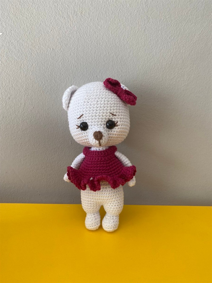 Jaju Baby Amigurumi Elbiseli Köpek 22 cm