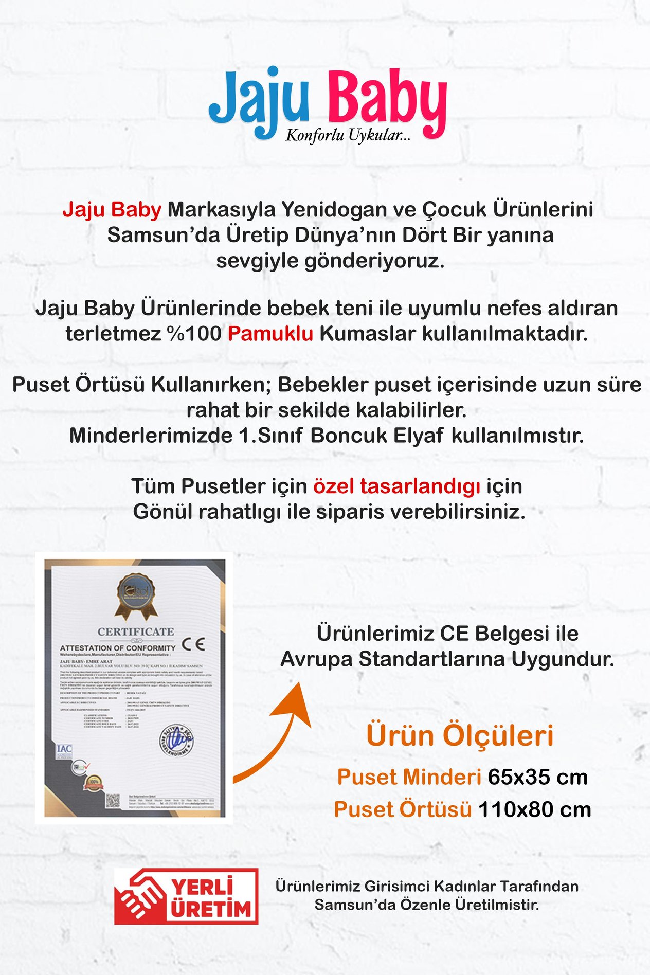 Jaju Baby Çift Taraflı Puset Örtüsü ve Puset Minderi Gri Bulut Pike Tasarım
