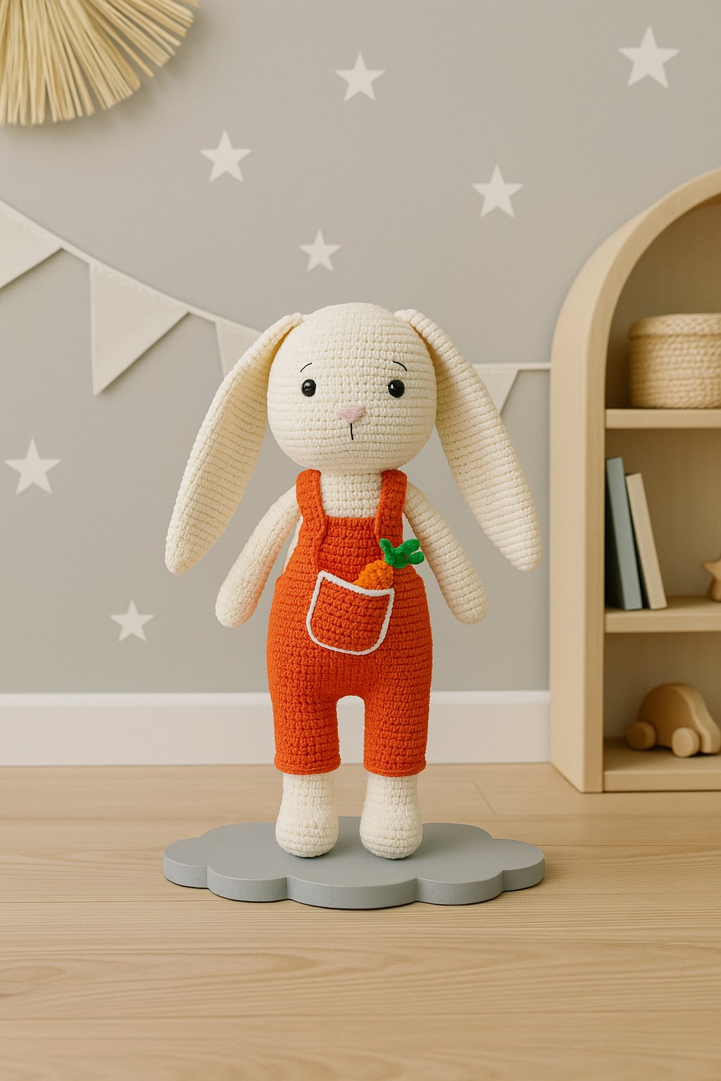 Jaju Baby Havuçlu Turuncu Tavşan Amigurumi Oyuncak 20 cm