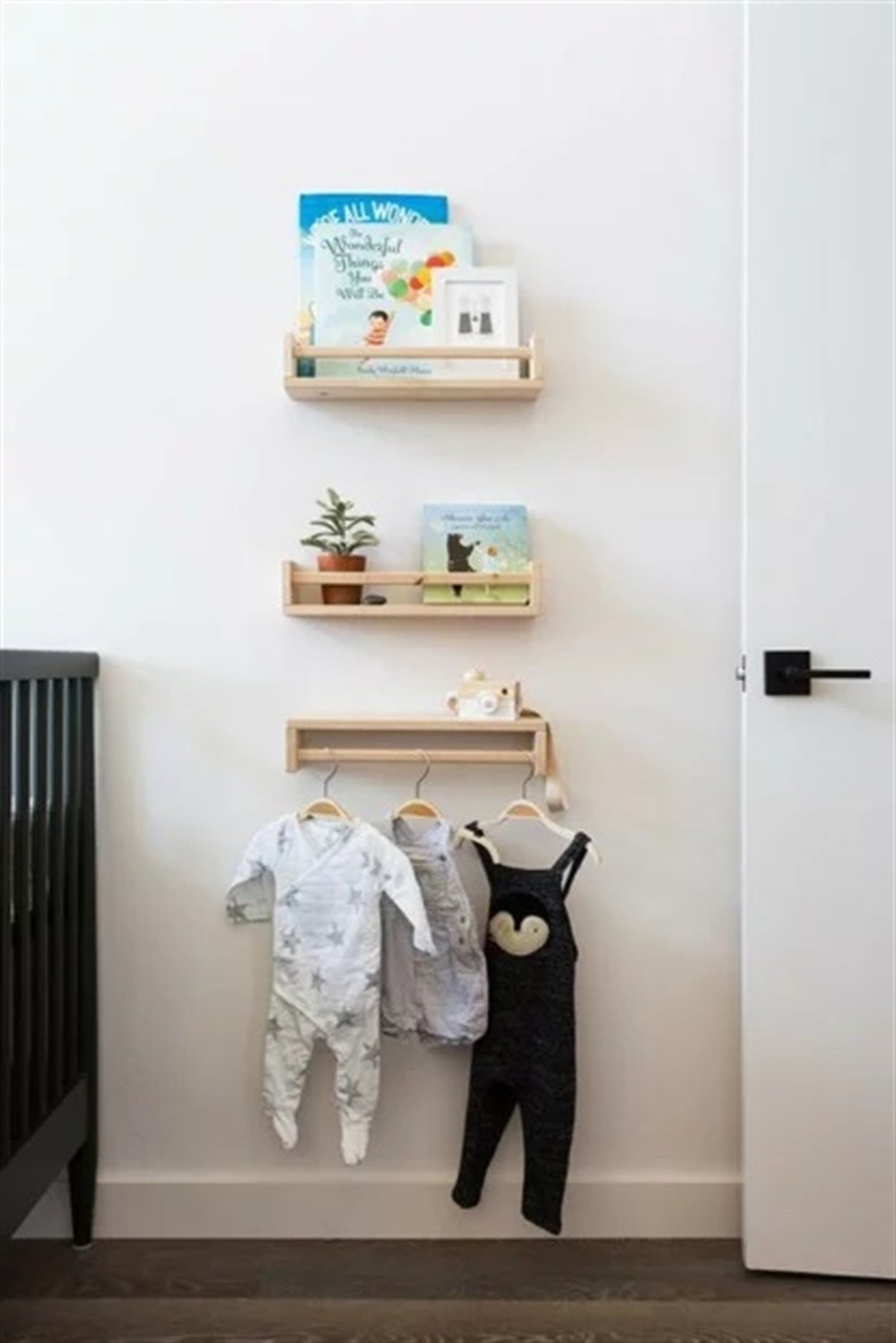 Jaju Baby Montessori Kitaplık Çocuk Odası Duvar Rafı Ahşap Kitaplık Raf 3 Adet