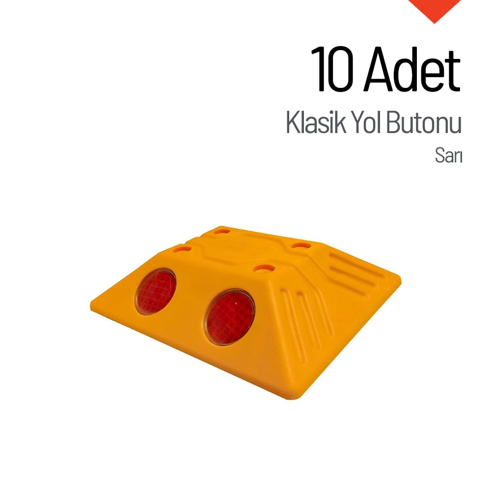 10'lu Klasik Yol Butonu SetiPlastik Yol Butonu