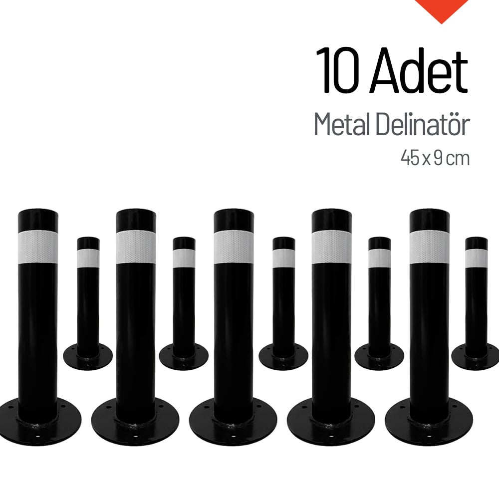 10'lu Metal Delinatör, Metal Duba Seti 45 x 9 cmMetal Delinatör