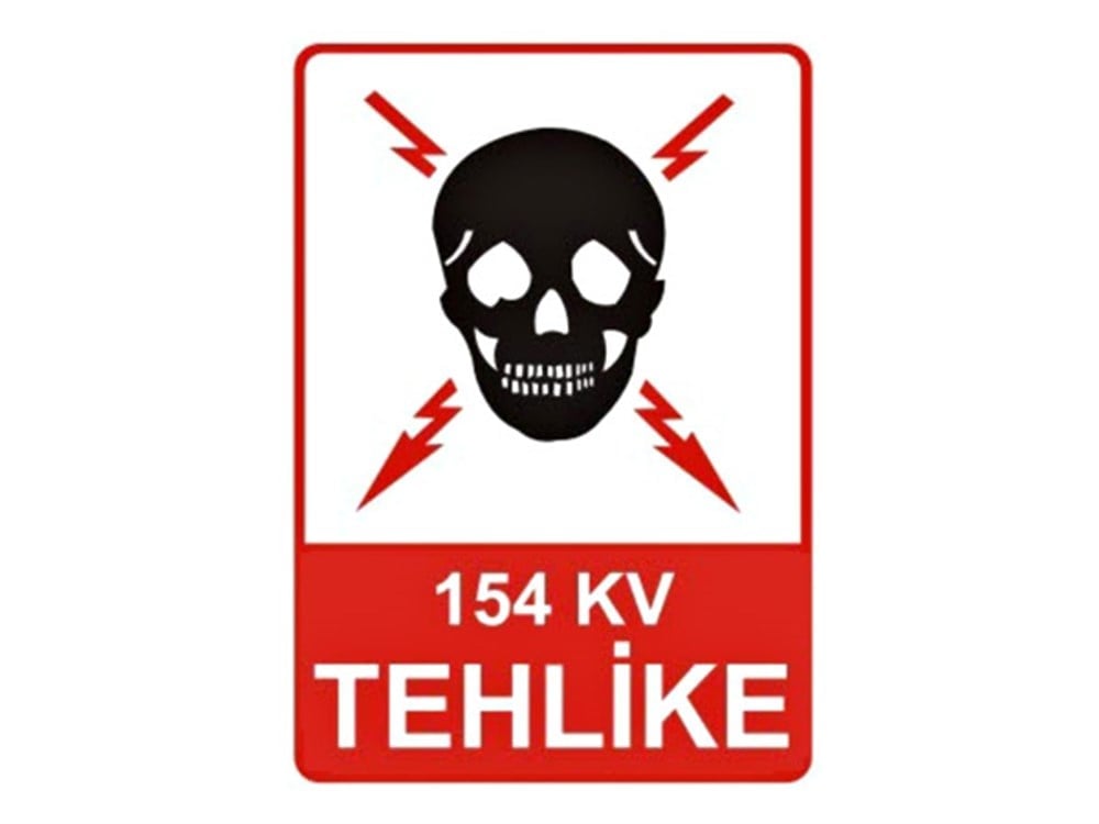 154 KV Tehlike Levhası