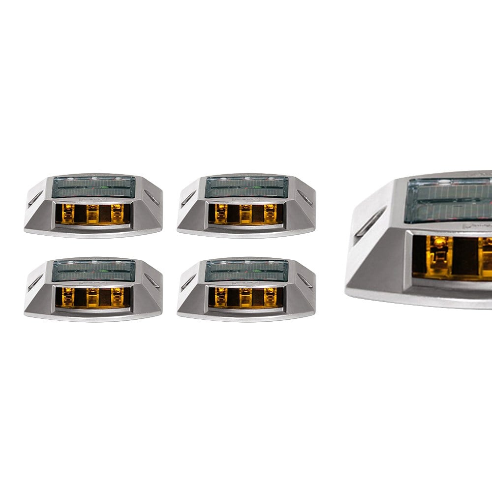 5'li Set Sarı Solar Yol Butonu 3x3 LedliSolar Yol Butonu