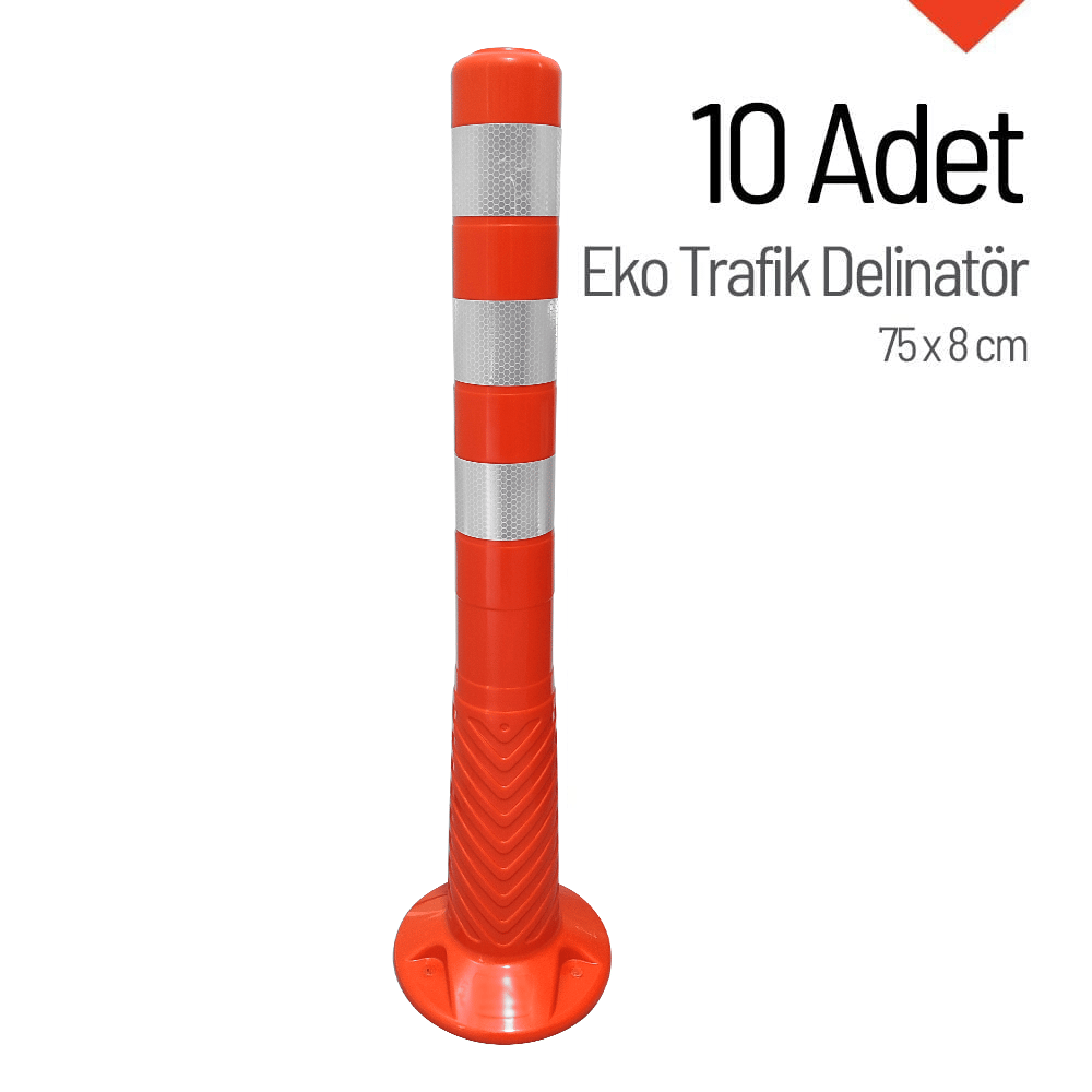 Eko Trafik Delinatör 75 x 8 cm, Esnek Duba 10 AdetKampanyalı Delinatör Seti