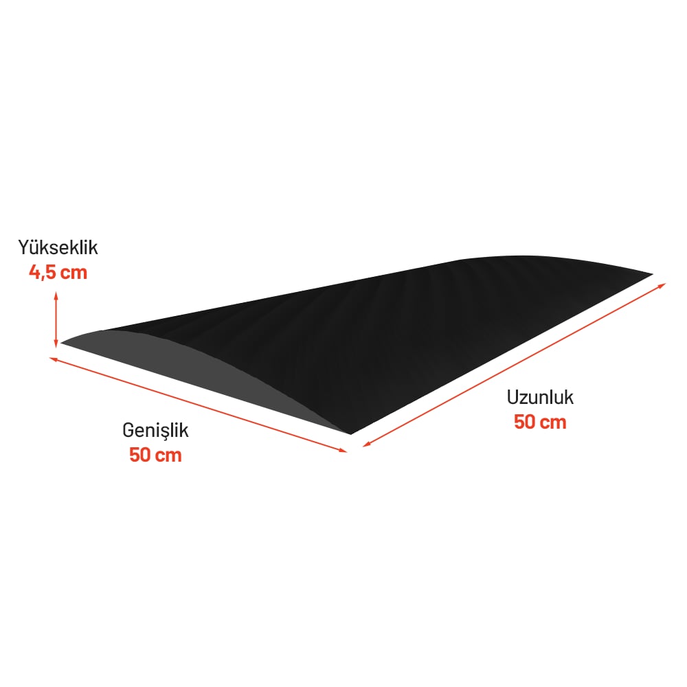 Flaşörlü Hız Kesici, Yol Kasisi 50 x 50 x 4.5 cmPlastik Yol Kasisi