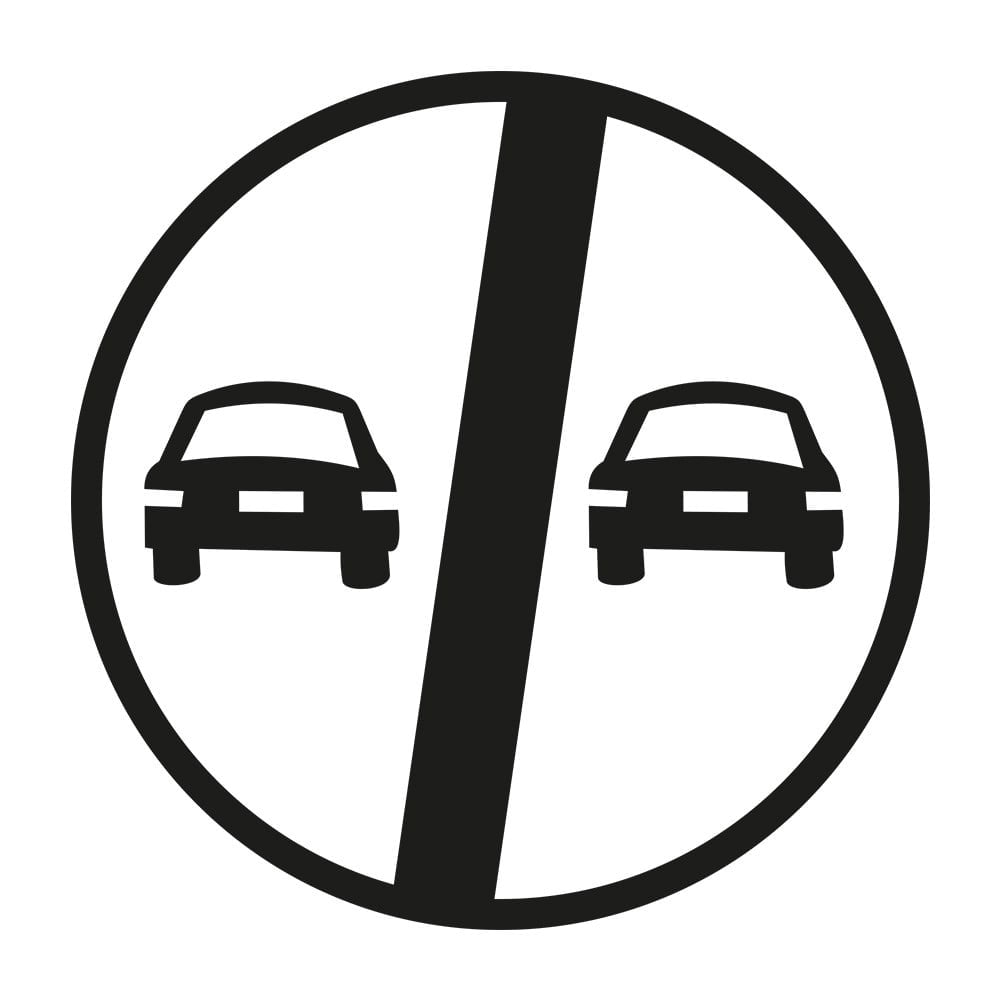 ''End of Overtaking Prohibition'' Sign TT-34a