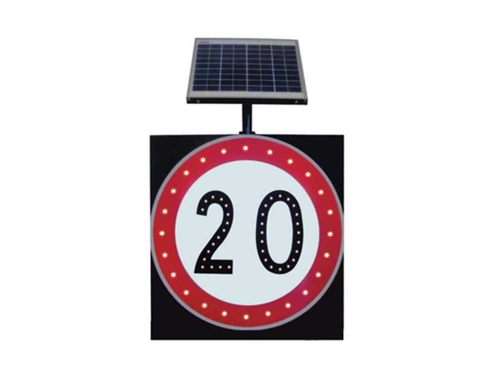 Solar Speed Limit Sign (600 x 600 x 80 mm)