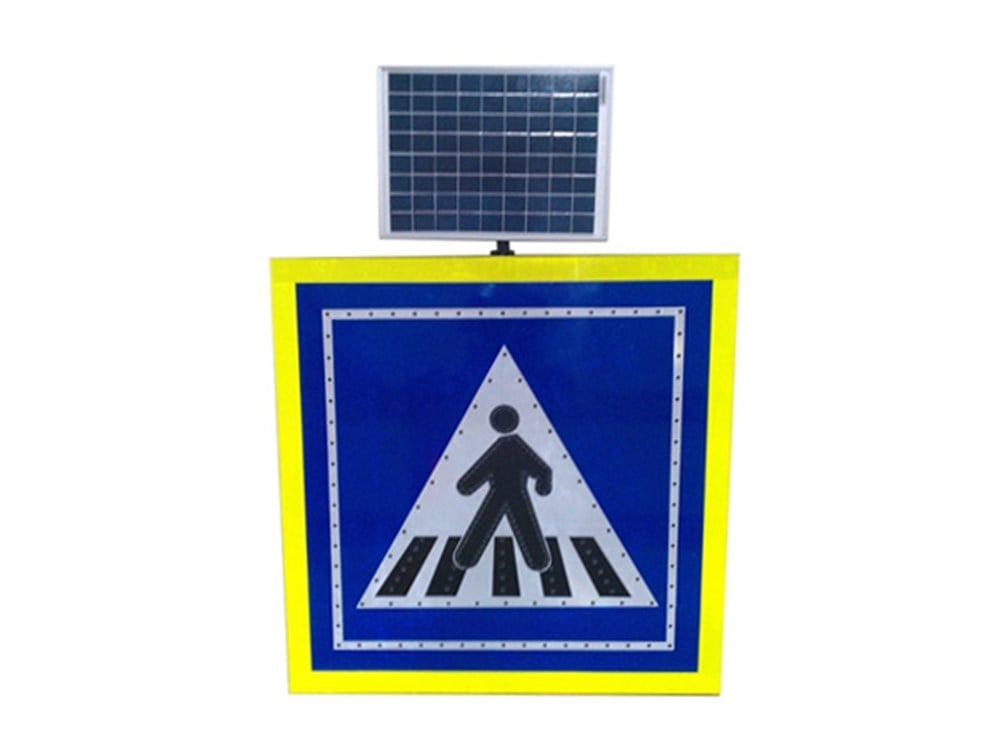 Güneş Enerjili LED'li Yaya Geçidi Levhası 1000 x 1000 x 1000 mm