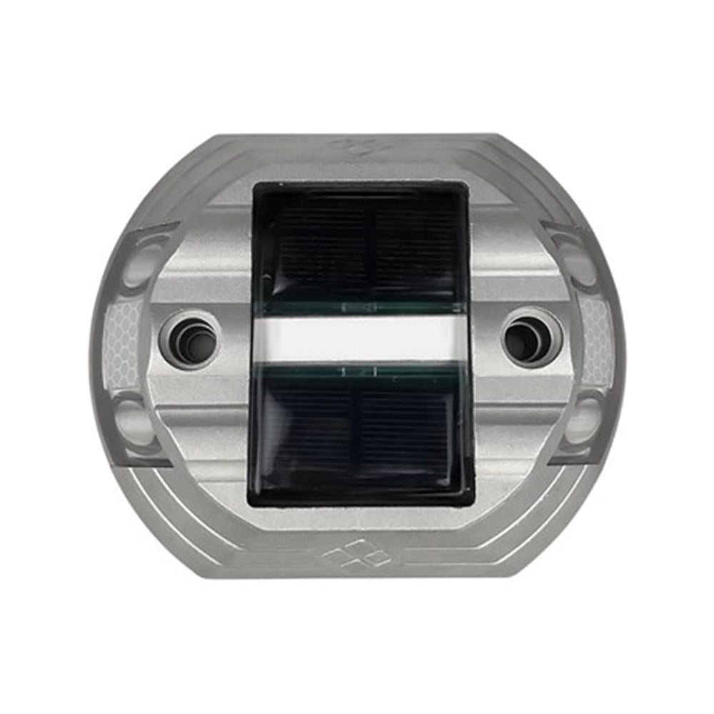 Güneş Enerjili Yol Butonu Beyaz, Solar Çakar ButonYol Butonu Metal