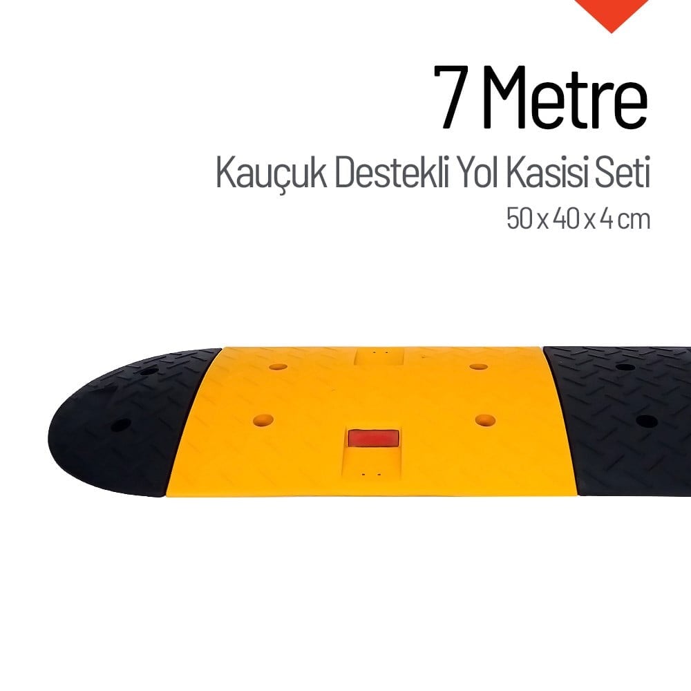 Kauçuk Yol Kasisi Destekli, Hız Kesici Set 7 MetreDestekli Yol Kasisi Setleri