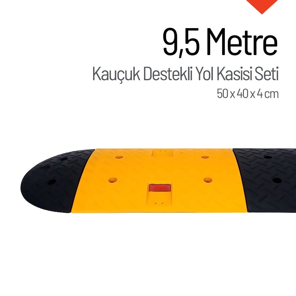Kauçuk Yol Kasisi Destekli, Hız Kesici Set 9,5 MetreDestekli Yol Kasisi Setleri