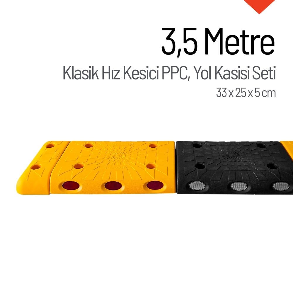 Klasik Hız Kesici PPC Set, Yol Kasisi 3,5 MetrePlastik Yol Kasisi Setleri