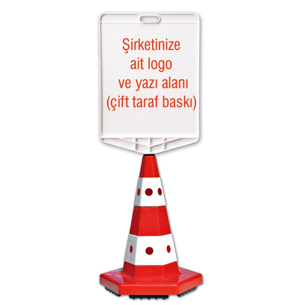 Şirkete Özel Logo + Klasik Kedi Gözlü Trafik Konisi