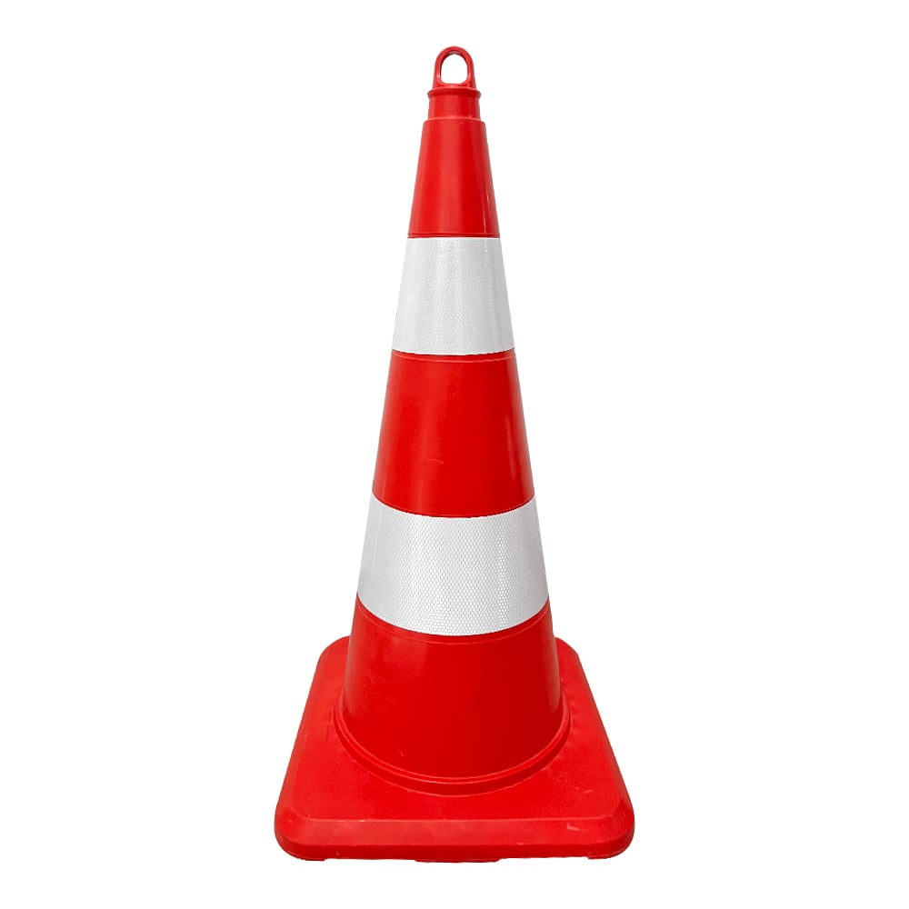 TPE Trafik Konisi 75 cm Çift Reflektifli Trafik DubasıTrafik Konisi PPC 50-60-75 cm