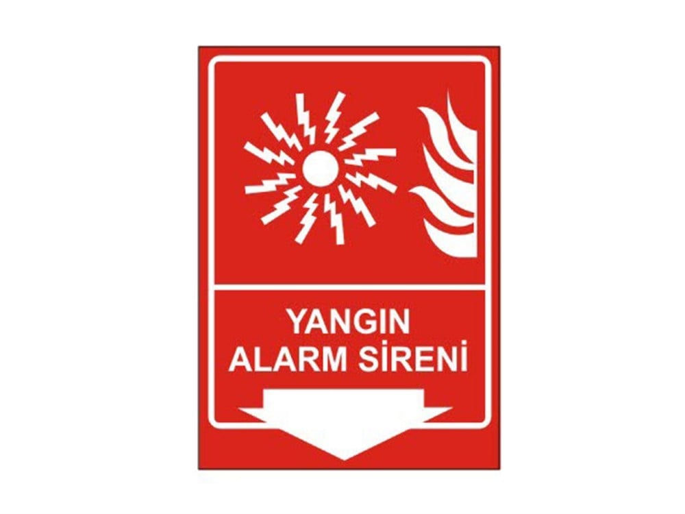 Yangın Alarm Sireni Levhası