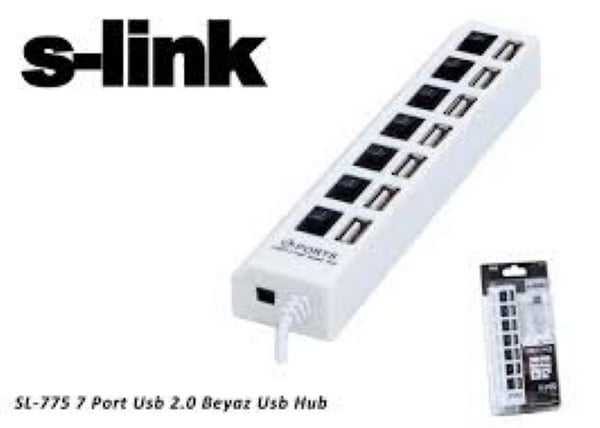 S-link SL-775 7 Port Usb 2.0 Siyah Usb Hub