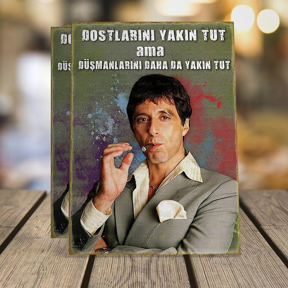 Al Pacino Ahşap Retro