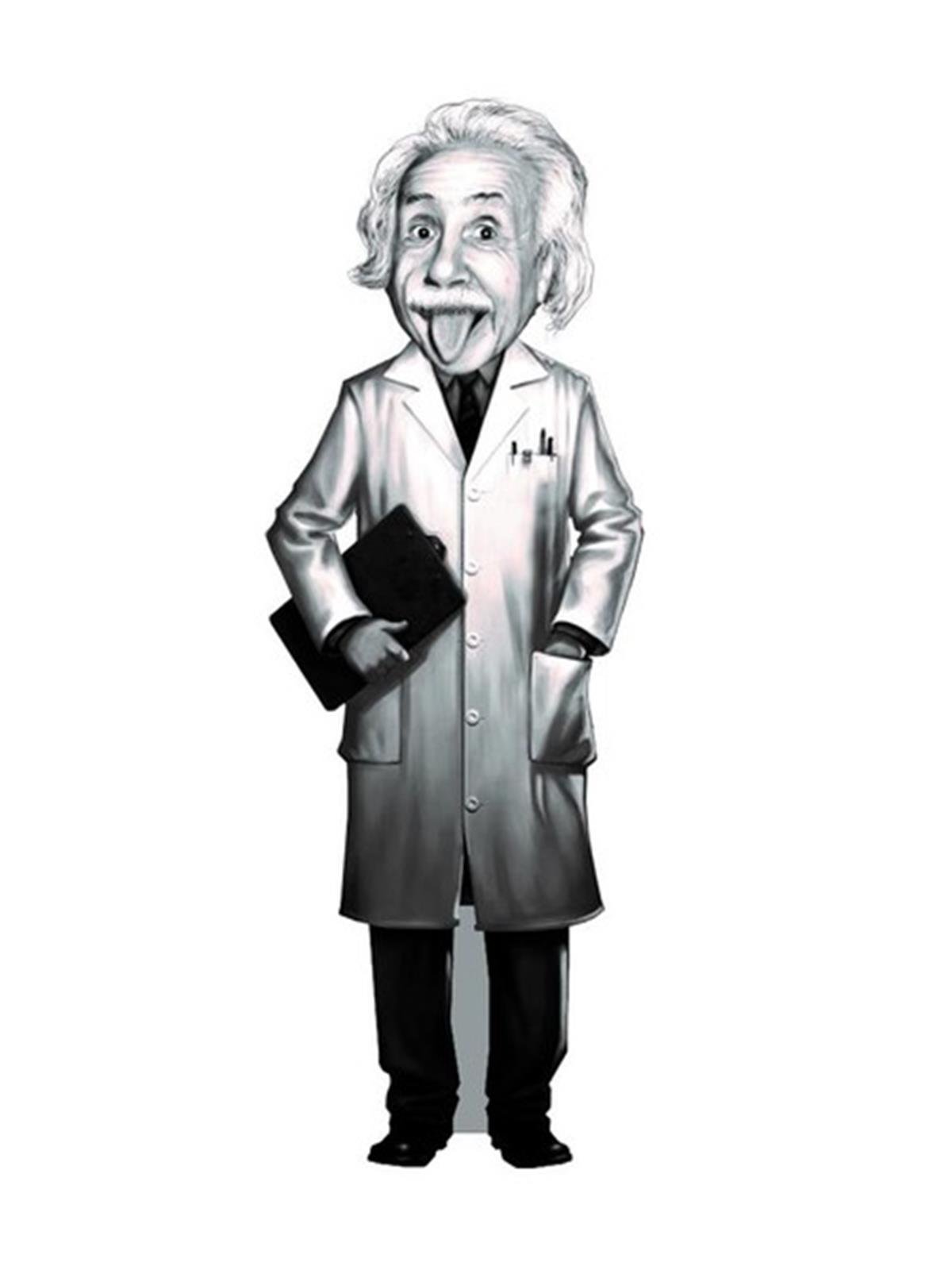 Köln KütüphaneLesezeichenAlbert Einstein Karikatür Ayraç