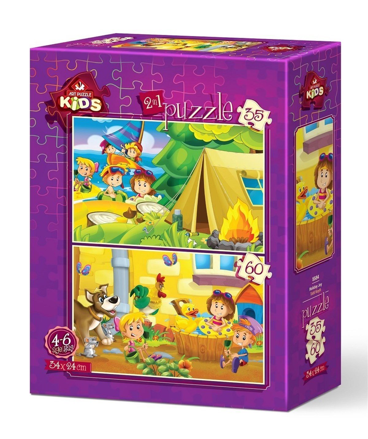 Art Puzzle Tatil Keyfi 2'li 35+60 Parça Yapboz