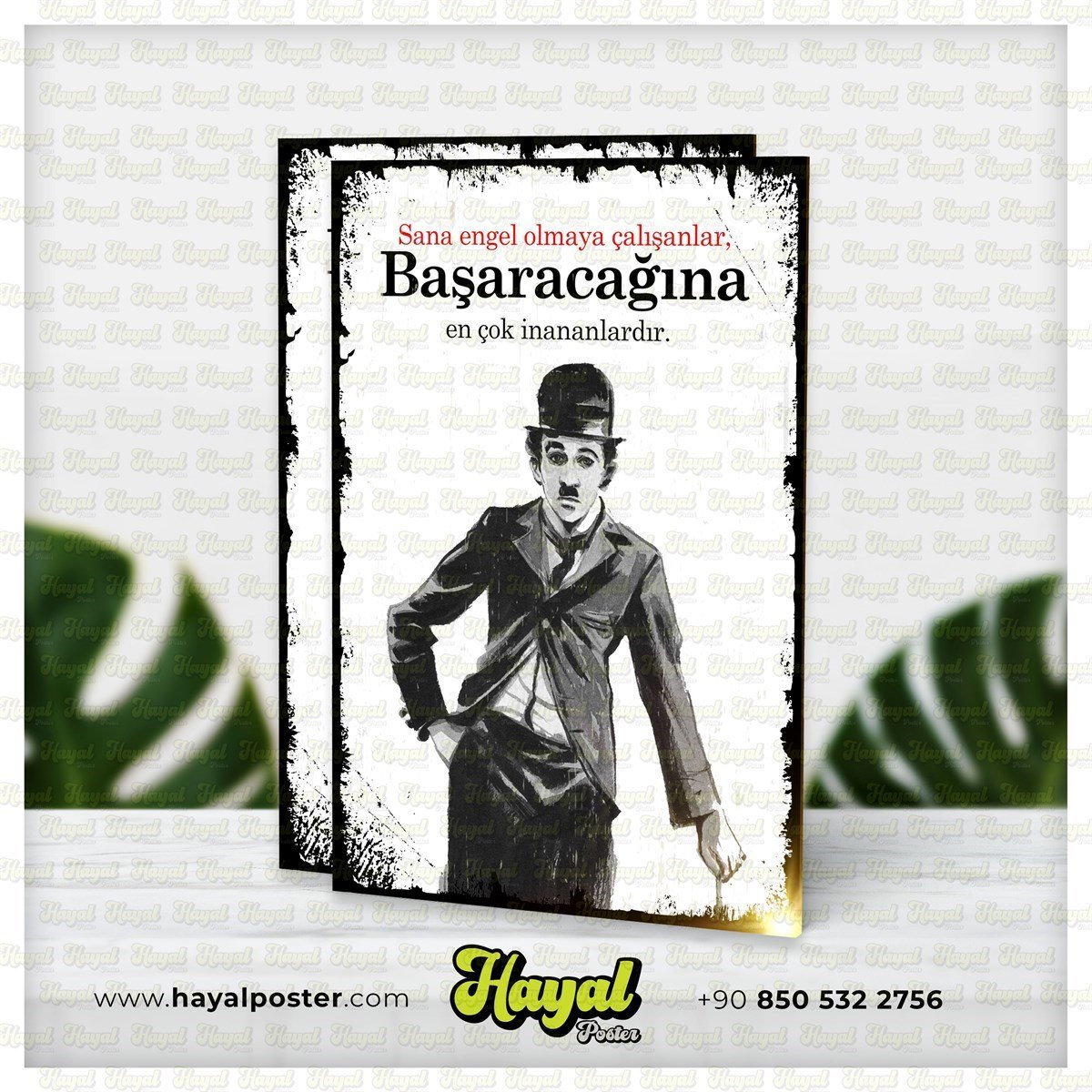 Başarmak Retro Ahşap Poster
