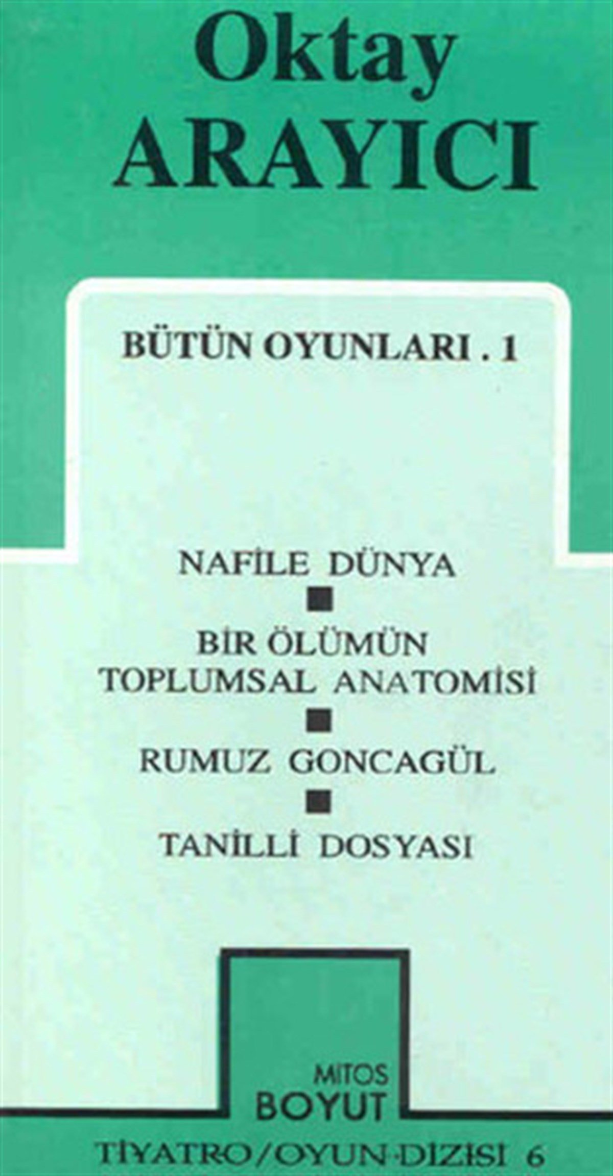 Oktay ArayıcıTürk OyunlarıBütün Oyunları 1-Nafile Dünya/Bir Ölümün Toplumsal Anatomisi /Rumuz Goncagül/Tanilli Dosyası