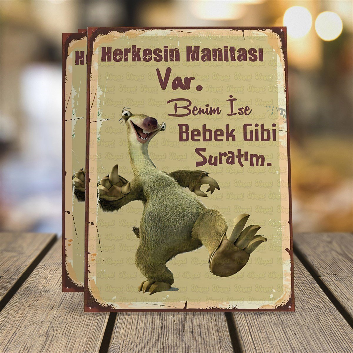 Buz Devri Bebek Gibi Ahşap Retro