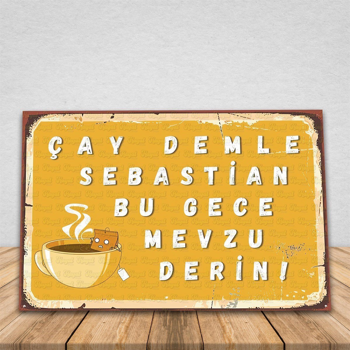 Çay Demle Sebastian Ahşap Retro