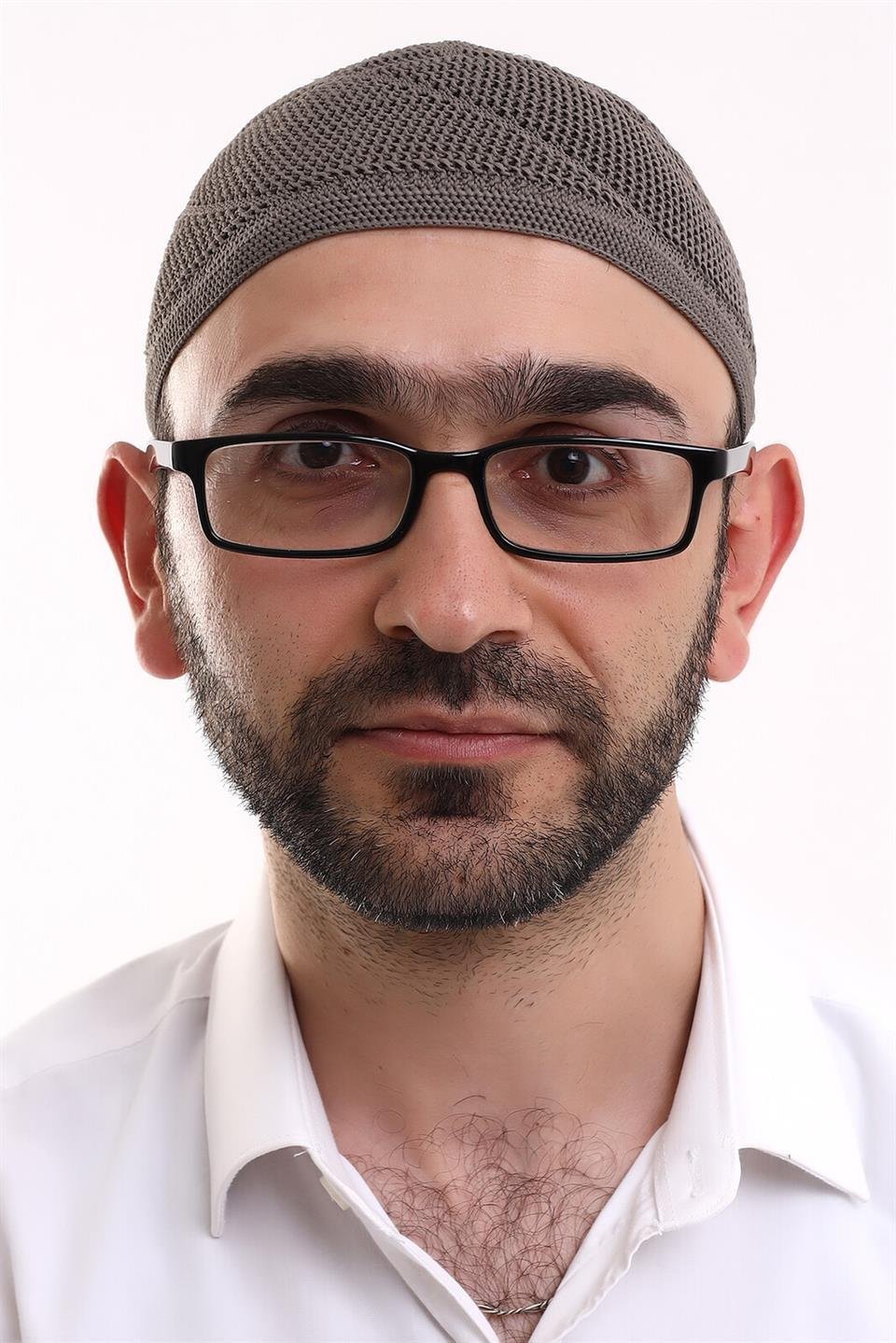Dantel Pamuklu Triko Makine Örme Takke Açık Kahve