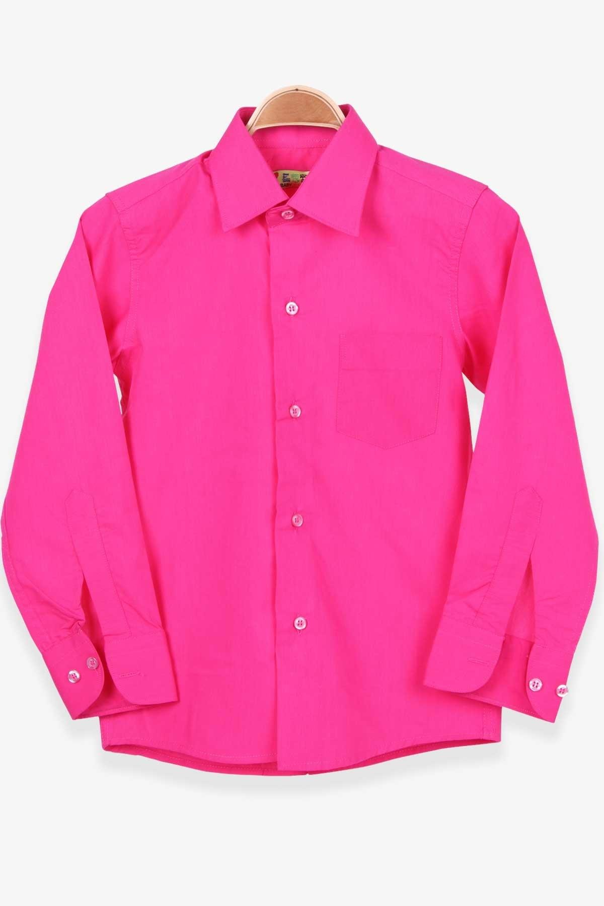 Erkek Çocuk Gömlek Basic Pembe (8-13 Yaş)