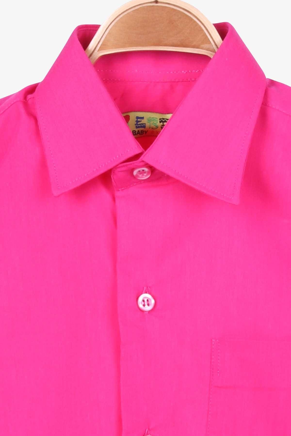 Erkek Çocuk Gömlek Basic Pembe (8-13 Yaş)